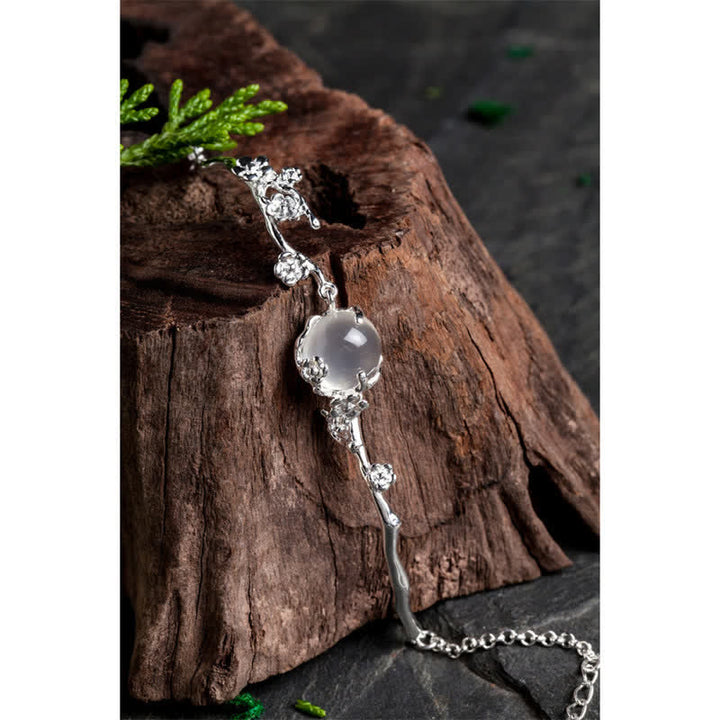 Braccialetto positivo Buddha Stones Plum Blossom Chalcedony
