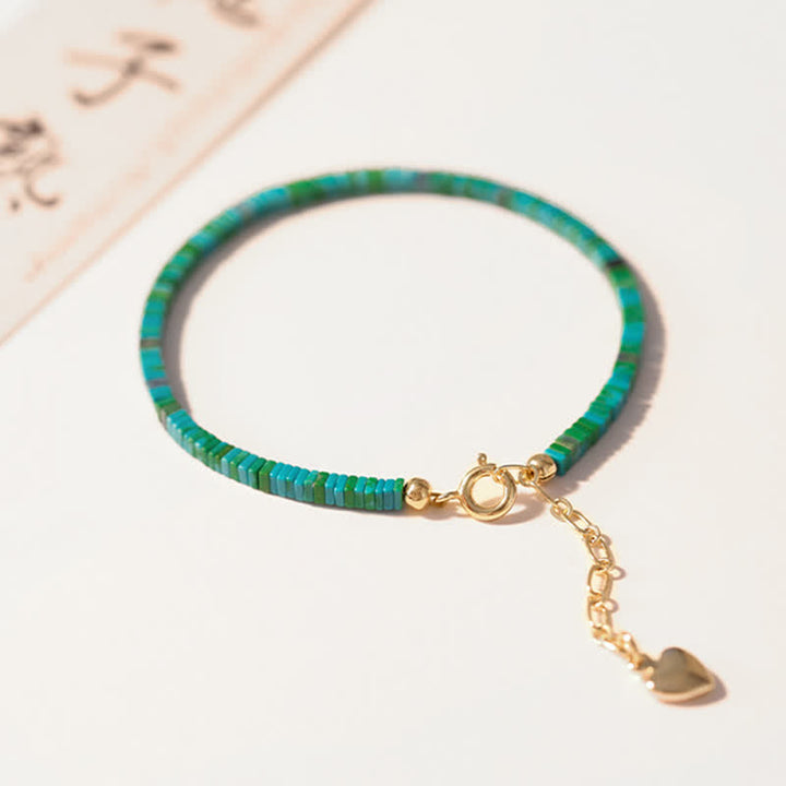 Bracciale a catena con perline turchesi e forza dell'amicizia