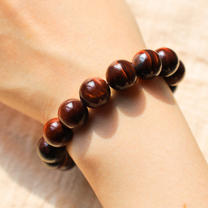 Buddha Stones Bracciale con perle curative in occhio di tigre naturale - image 20
