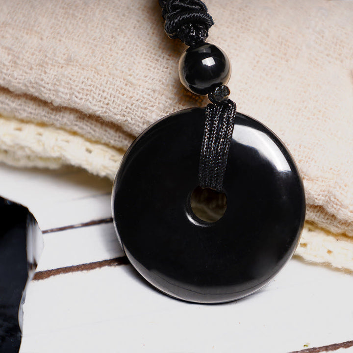 Collana con ciondolo moneta portafortuna Buddha Stones, cristallo curativo e pietre preziose