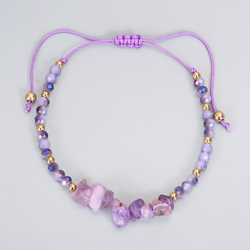 Braccialetto lavorato a maglia Buddha Stones Ametista Purify