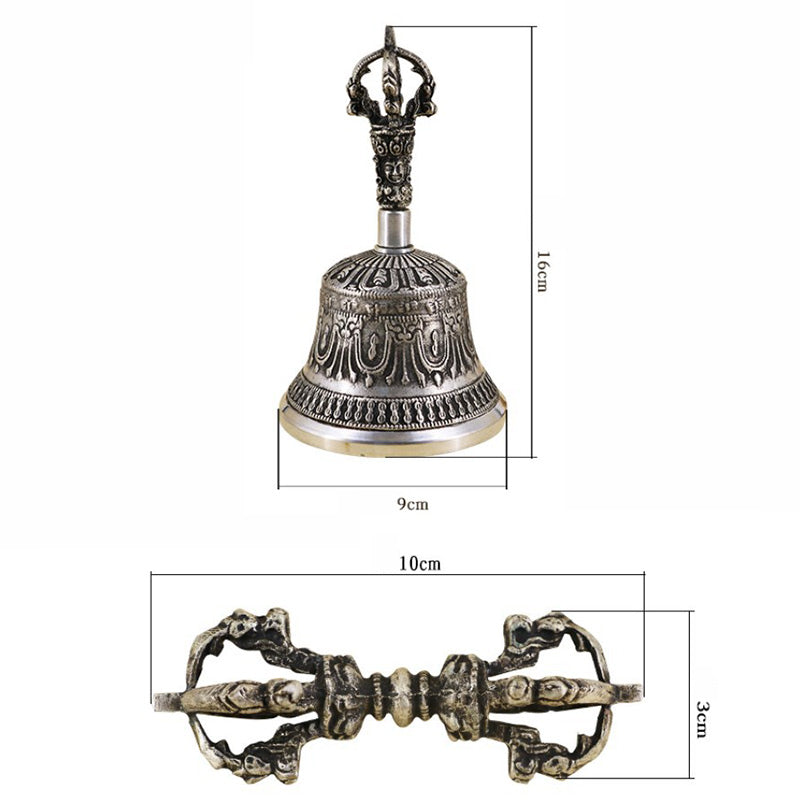 Set di campane per meditazione tibetane Buddha Stones e decorazioni in rame Vajra Dorje - image 27
