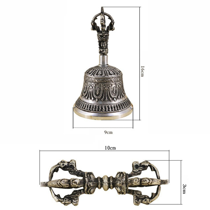 Set di campane per meditazione tibetane Buddha Stones e decorazioni in rame Vajra Dorje - image 27