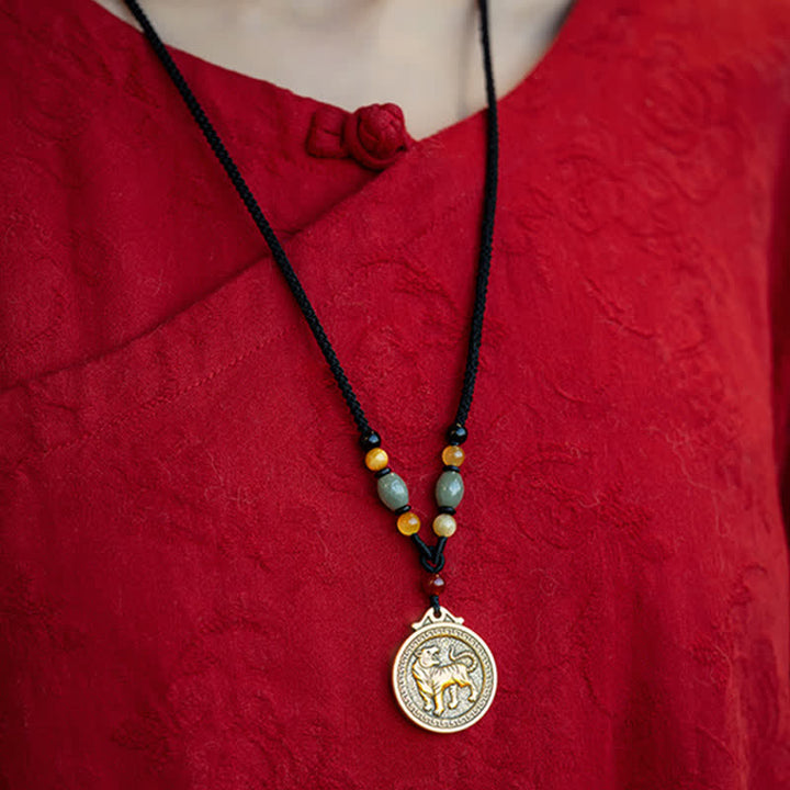 Collana con ciondolo di 12 segni zodiacali cinesi, benedizione, ricchezza e fortuna - image 9