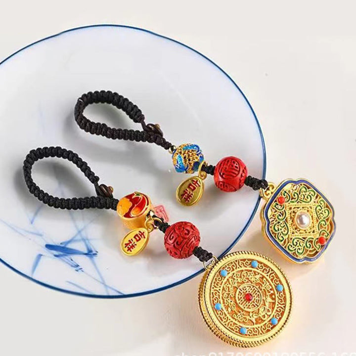 Portachiavi con ciondolo a forma Buddha Stones Fu Character Blessing Ruyi - image 21