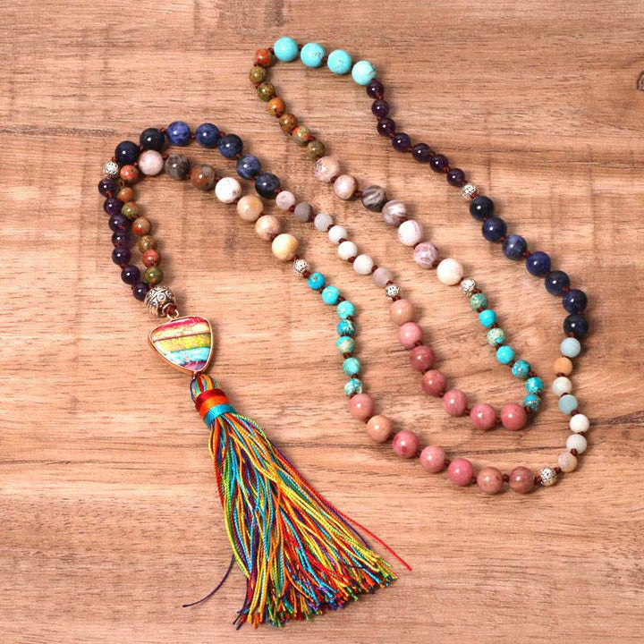 Buddha Stones, turchese tibetano, lazurite, lapislazzuli, diaspro zebrato - Turchese, Lazurite, Zebra Jasper e Ametista - image 0