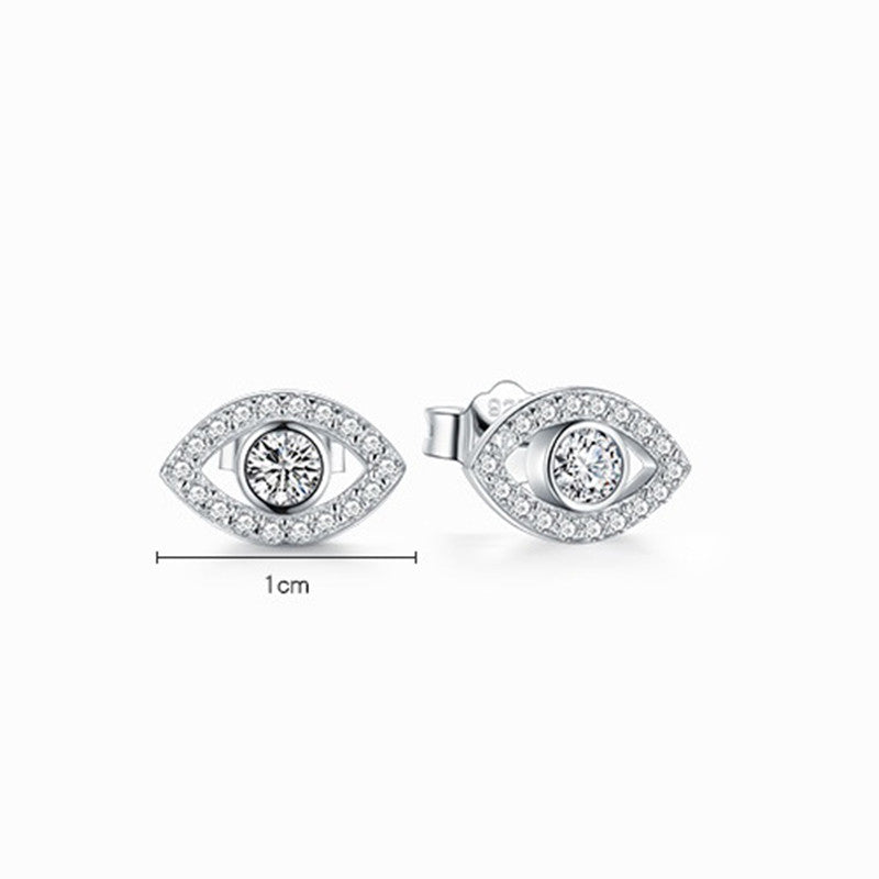 Orecchini a bottone con simbolo del malocchio in argento sterling 925 Buddha Stones - image 6