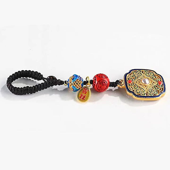 Portachiavi con ciondolo a forma Buddha Stones Fu Character Blessing Ruyi - image 6
