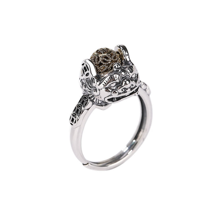 Anello regolabile con moneta di rame PiXiu in argento sterling 925 Buddha Stones - image 6