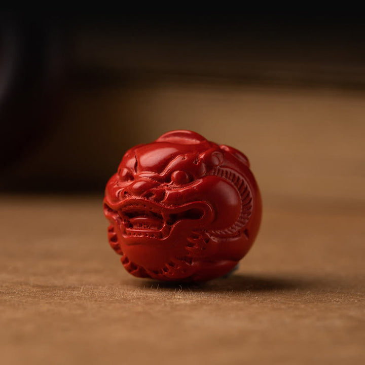 Buddha Stones Tibet Om Mani Padme Hum PiXiu Moneta di rame Piccola foglia Sandalo rosso Cinabro Protezione Portachiavi