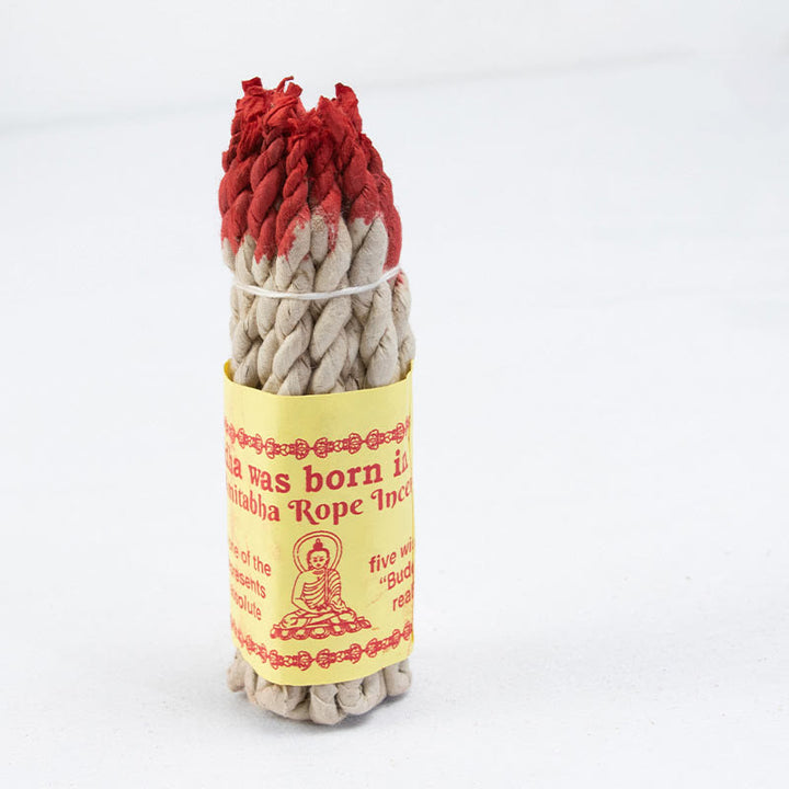 Buddha Stones Nepal Corda Incenso Purificante Guarigione Meditazione Incenso - Incensi rossi, 25 pezzi (10 cm/bastoncino) - image 3