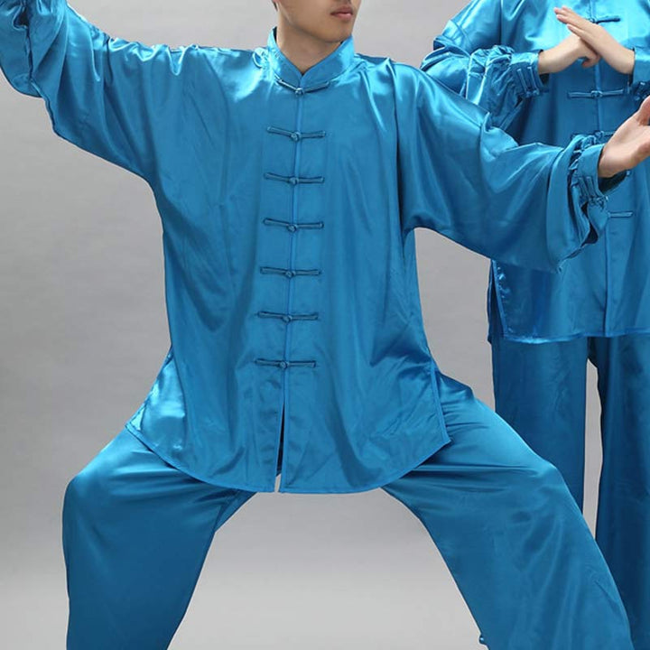 Buddha Stones Modello semplice Meditazione Preghiera Spirituale Zen Tai Chi Qigong Pratica Set di abbigliamento unisex - Blu - 2XL- ADATTO A US/ UK/AU/ EU- XL - image 23