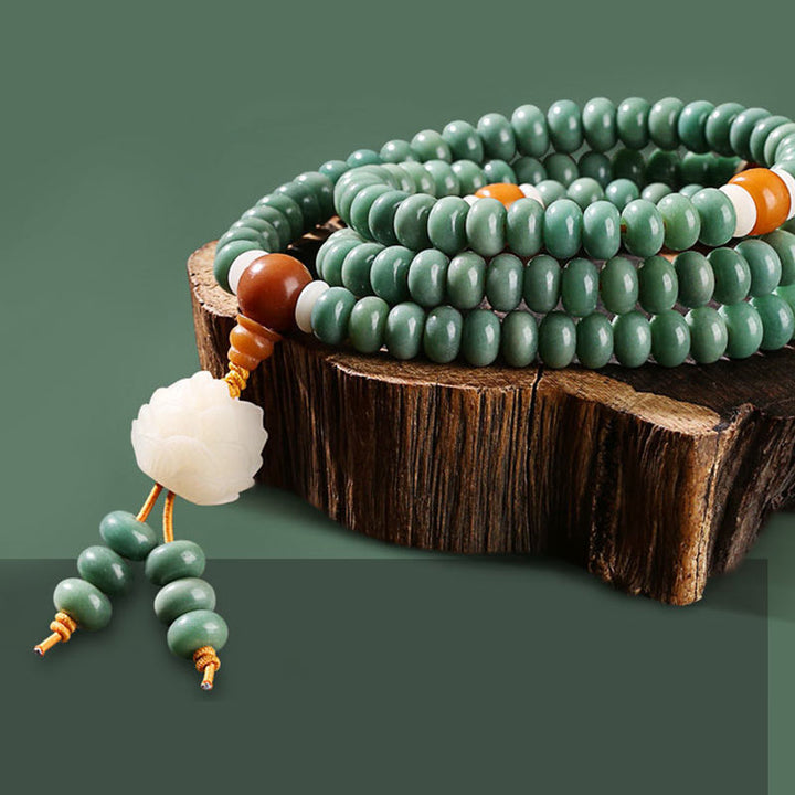 Braccialetto di successo Buddha Stones Lotus Cyan Bodhi Seed