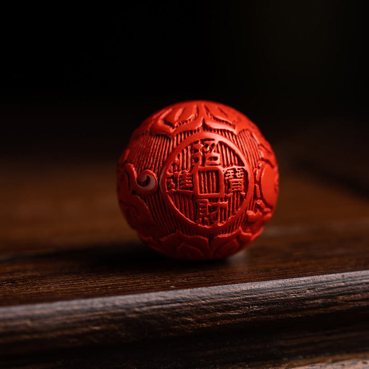Buddha Stones Tibet Om Mani Padme Hum PiXiu Moneta di rame Piccola foglia Sandalo rosso Cinabro Protezione Portachiavi