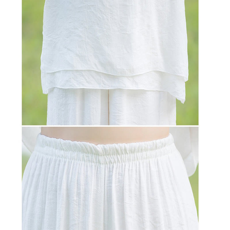 Completo da donna per Tai Chi, meditazione, preghiera, pratica spirituale zen mattutina. - image 4