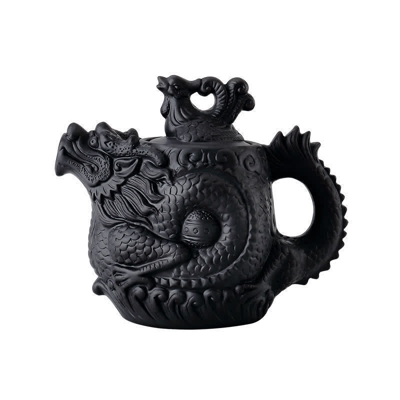 Teiera in ceramica vintage Dragon Phoenix