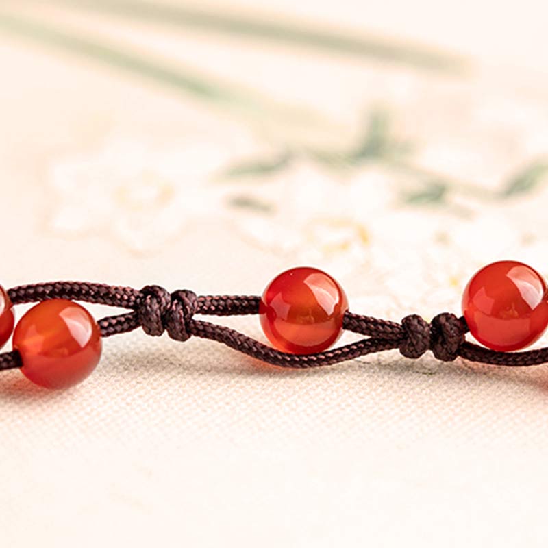 Bracciale Buddha Stones Agata Rossa Agata Muschiata Cinabro Calma