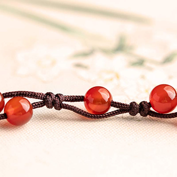 Bracciale Buddha Stones Agata Rossa Agata Muschiata Cinabro Calma
