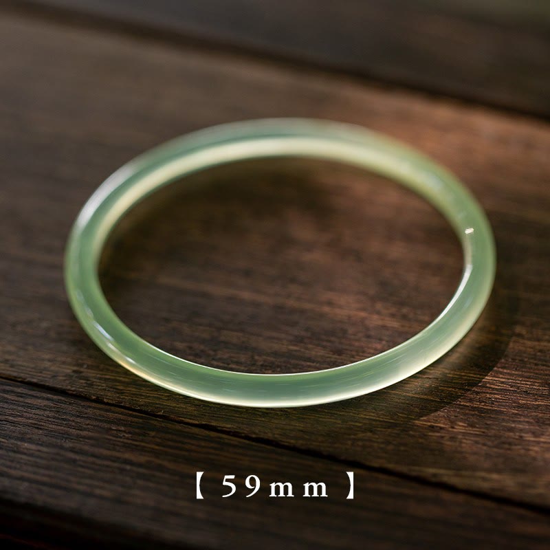Buddha Stones Calcedonio verde naturale Forza Coraggio Bracciale rigido - 59 mm - image 10