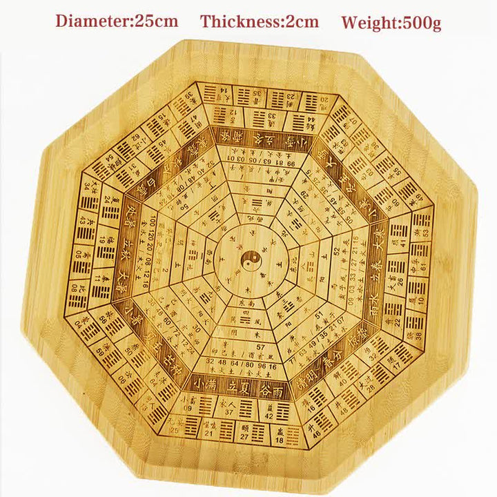 Mappa Feng Shui Bambù Bagua Mappa dell'Energia dell'Armonia - Mappa Bagua dei sessantaquattro trigrammi 25 cm - image 24
