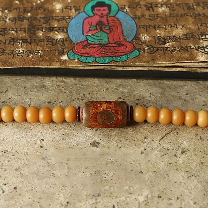 Bracciale di ricchezza Bagua Vajra Buddha Stones Tibet 108 perle di Mala Bodhi Seme