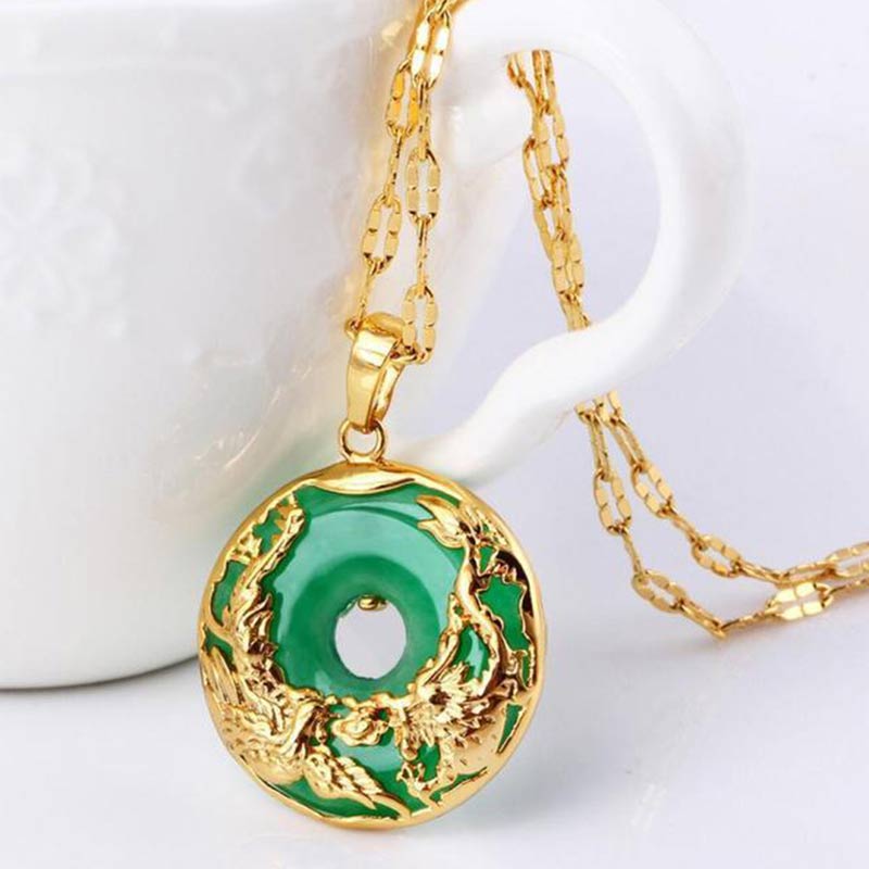 Collana di prosperità in giada naturale Buddha Stones - image 4