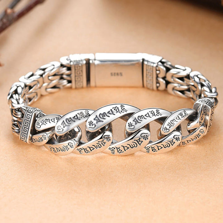 Bracciale Buddha Stones Om Mani Padme Hum inciso Pace Purezza