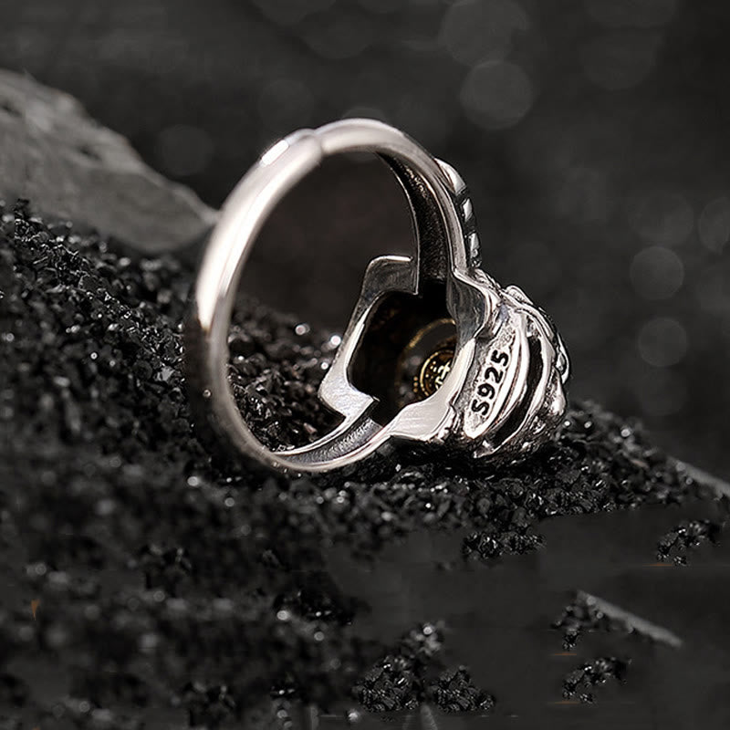 Anello regolabile con moneta di rame PiXiu in argento sterling 925 Buddha Stones - image 3