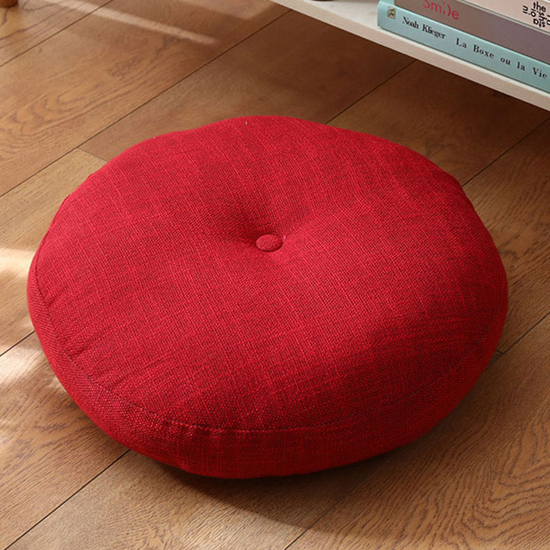 Cuscino per seduta da meditazione in lino con motivo semplice Buddha Stones e loto, decorazione per la casa e il soggiorno - Staccabile - Circa 40 cm × 10 cm (possibili leggere variazioni) - Cremisi - image 17