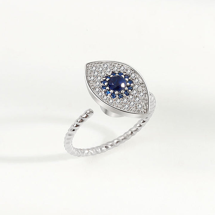 Anello girevole in argento sterling 925 con protezione contro il malocchio e benedizione - image 2
