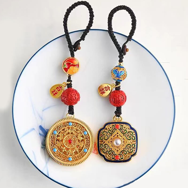 Portachiavi con ciondolo a forma Buddha Stones Fu Character Blessing Ruyi - image 20