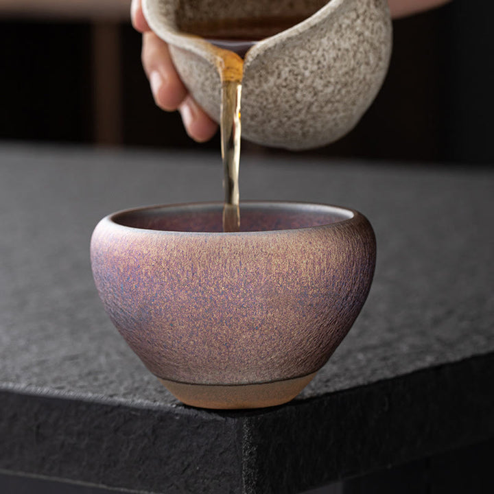 Buddha Stones Vintage Viola Arcobaleno Cinese Jianzhan Forno Cambiamento Tazza da Tè in Porcellana Tazza da Tè Kung Fu - image 4