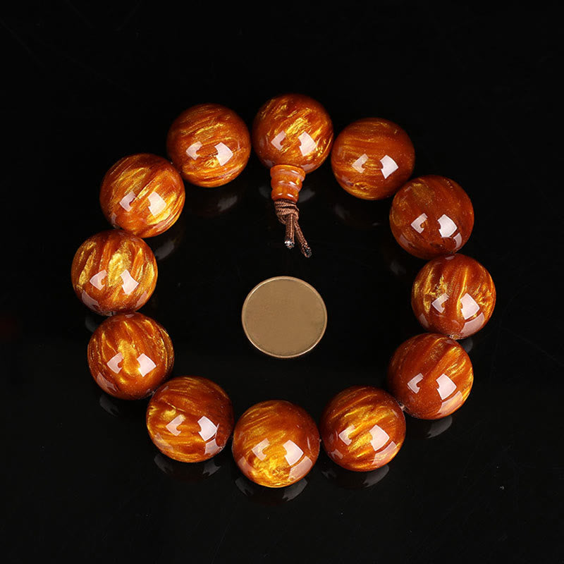 Buddha Stones Golden Sea Willow Braccialetto Mala Successo Positivo - 20 millimetri - image 10