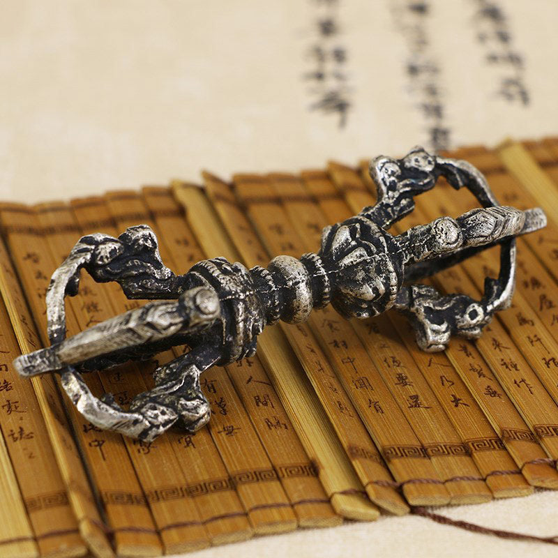 Set di campane per meditazione tibetane Buddha Stones e decorazioni in rame Vajra Dorje - image 9