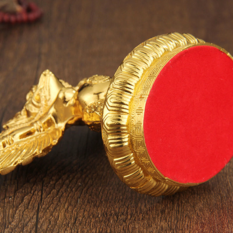 Decorazione per la casa in lega di protezione per uccelli Garuda in oro tibetano - image 9
