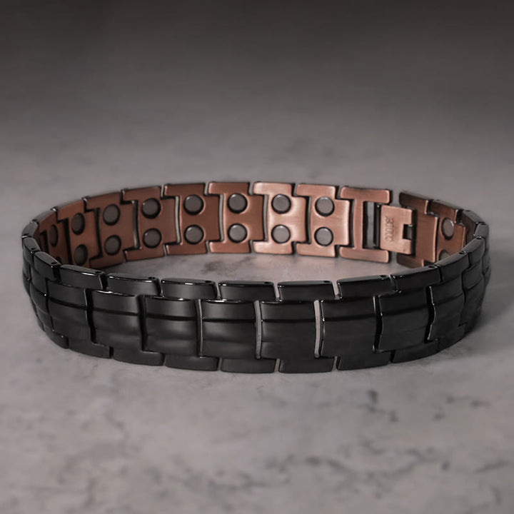 Bracciale rigido magnetico vintage in rame massiccio - image 5