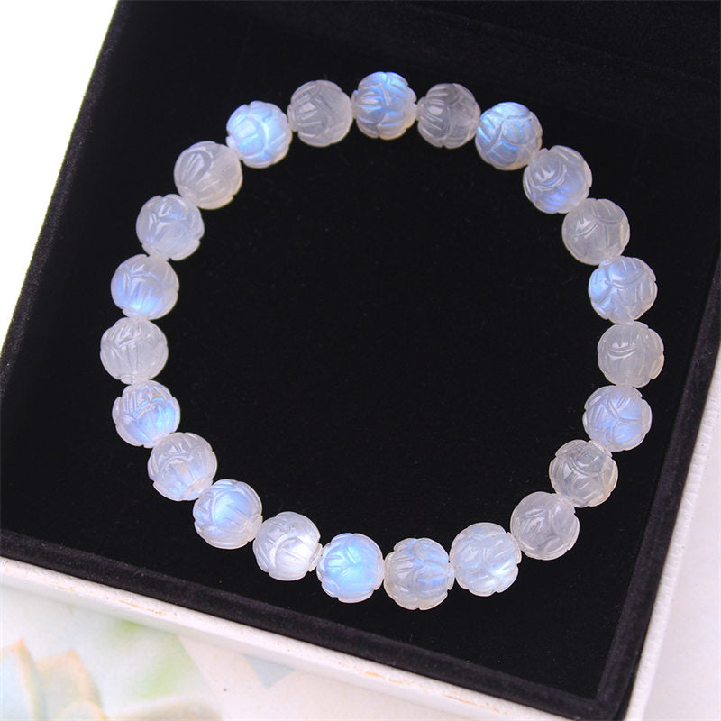 Bracciale Buddha Stones Natural Moonstone Lotus Love - image 10