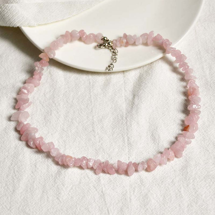 Buddha Stones Collana portafortuna in pietra di cristallo naturale - Cristallo rosa - image 7