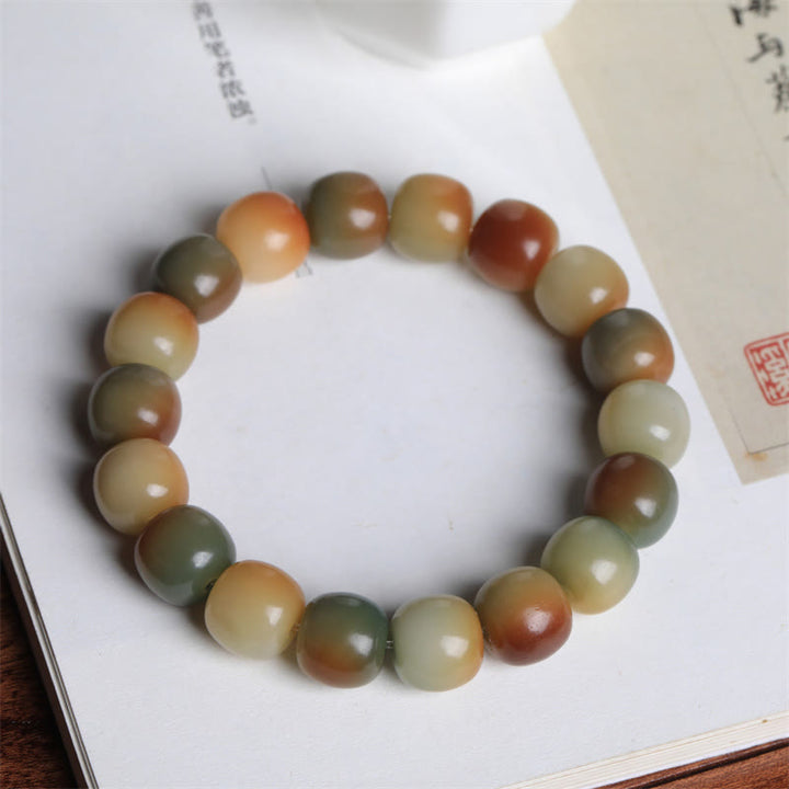 Braccialetto Buddha Stones colorato Bodhi Seed Peace Wisdom