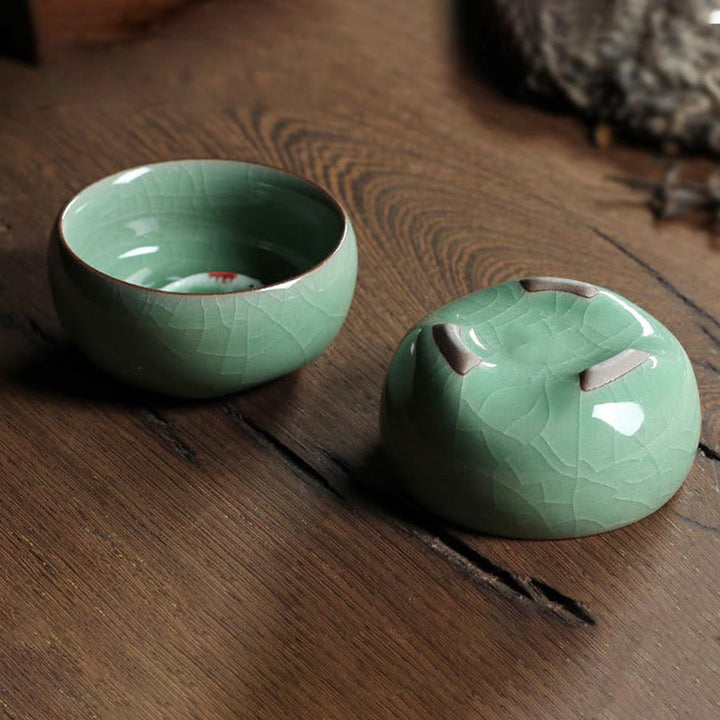 Buddha Stones Koi Fish colorato Tazza da tè in ceramica Kung Fu Tazza da tè Ciotola - image 26