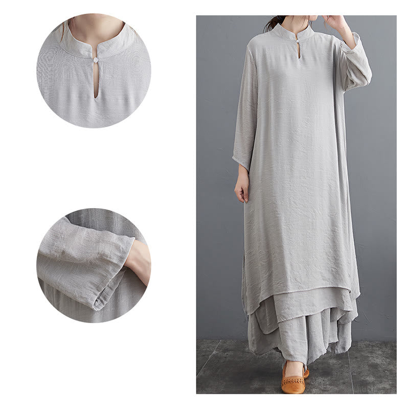 Set di abbigliamento da donna Buddha Stones dal motivo semplice per meditazione, preghiera, pratica spirituale Zen e yoga. - image 8