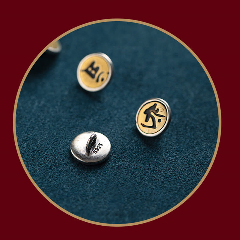 Braccialetto decorativo Buddha Stones, realizzato a mano in argento sterling 925, con motivo zodiacale cinese e corda colorata, protezione. - image 14