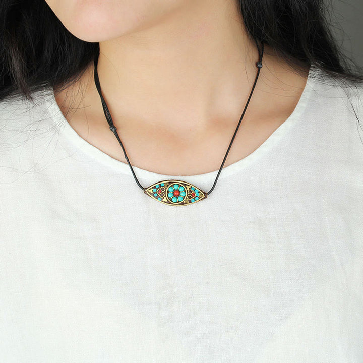 Buddha Stones con perline di turchese del Tibet, motivo marquise, protezione e forza - image 7