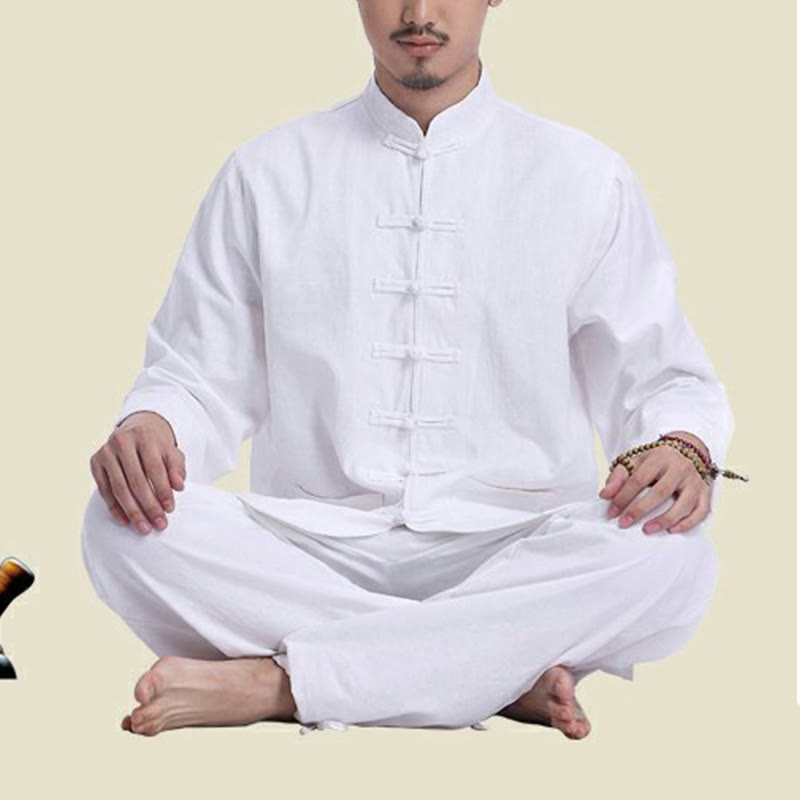 Buddha Stones, rana cinese, bottone, design, meditazione, preghiera, cotone, lino, spirituale, pratica zen, yoga, abbigliamento da uomo - image 12