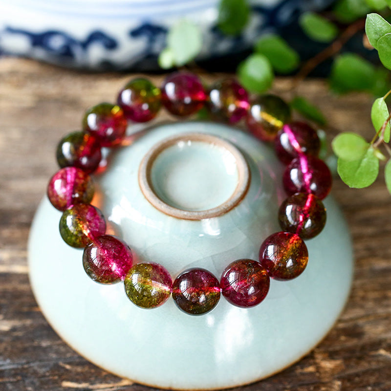 Bracciale Buddha Stones Tormalina Naturale Amore Saggezza