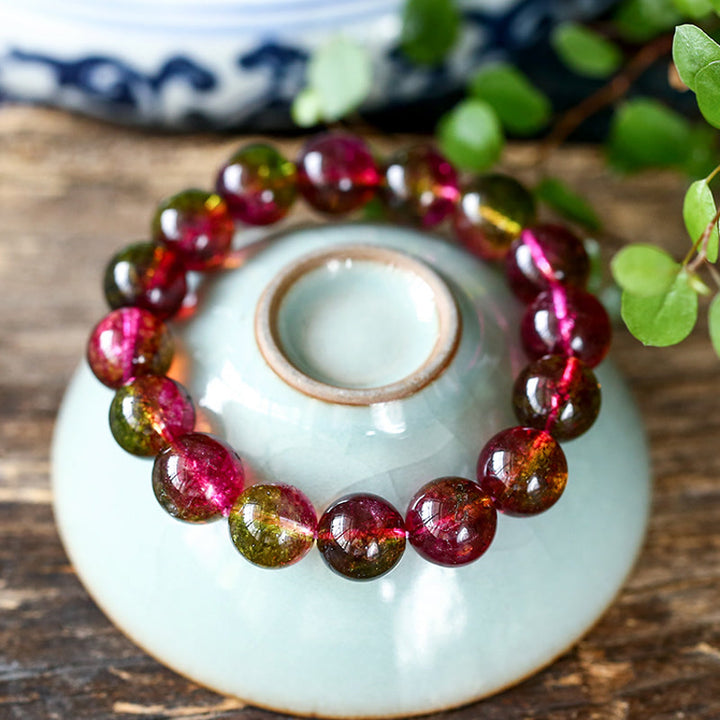 Bracciale Buddha Stones Tormalina Naturale Amore Saggezza