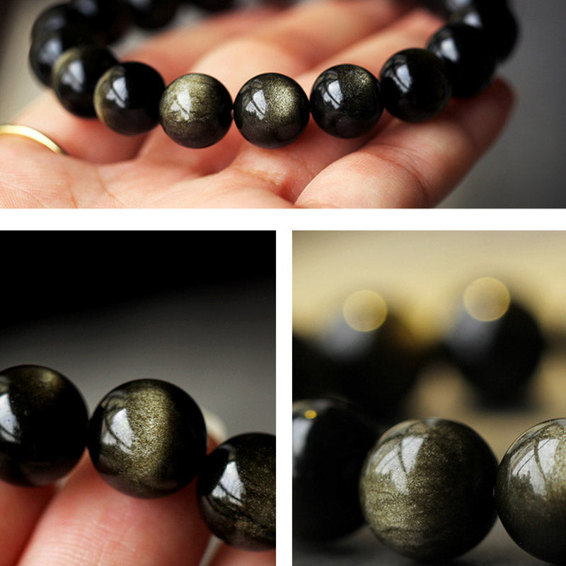 Braccialetto purificante in ossidiana con Buddha Stones e zodiaco cinese - image 19