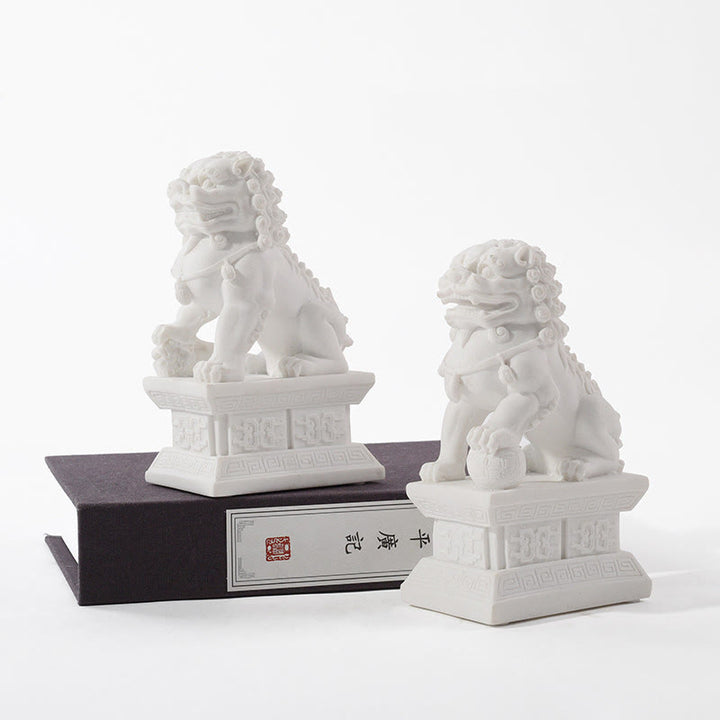 2 pezzi Statua di leone Coraggio Forza Resina Decorazione per casa e ufficio - image 4