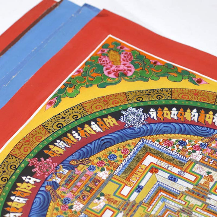 Buddha Stones Pittura Thangka tibetana, benedizione, decorazione fatta a mano - image 3