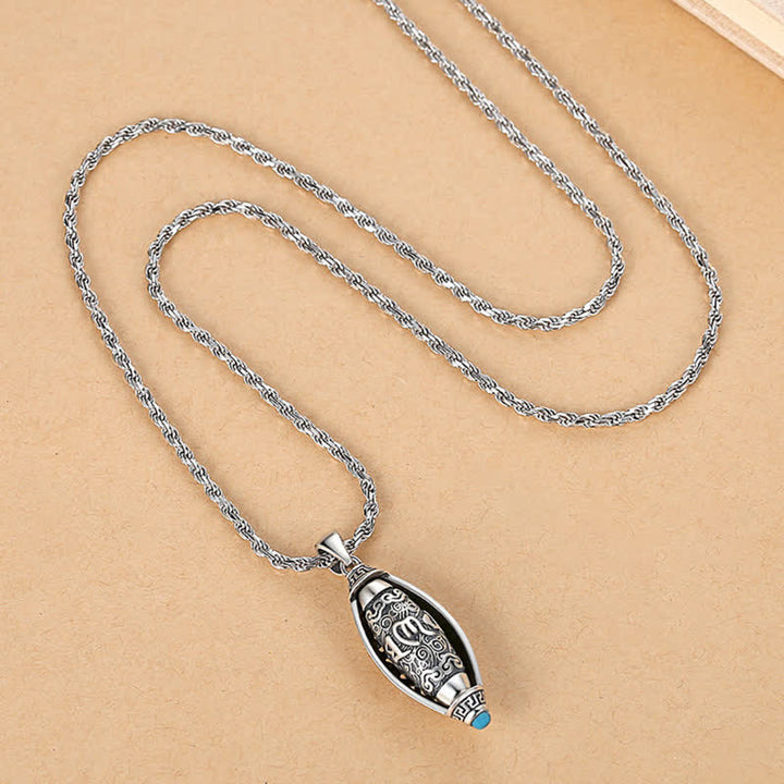 Collana di protezione con ciondolo girevole Buddha Stones Tibet Om Mani Padme Hum - image 5